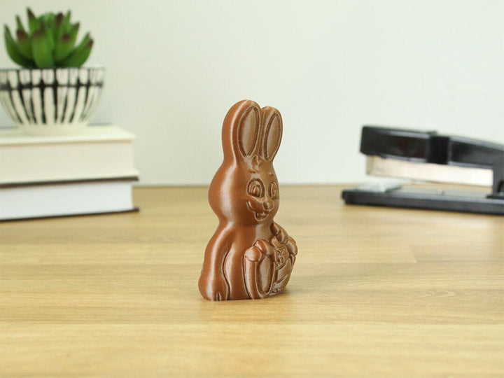 Chocolate Bunny Figure Desktop Companion or Home Accent