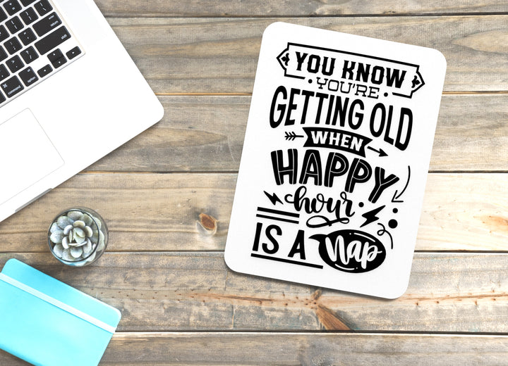 Bold 3D Printed Know Getting Old Man People Wall Art Durable PLA Sign For Office