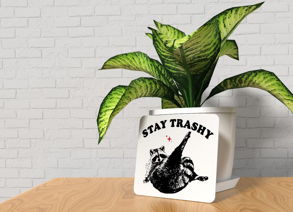 
  
  Stay Trashy | Funny Sign for Home, Dorm, or Party Decor
  
