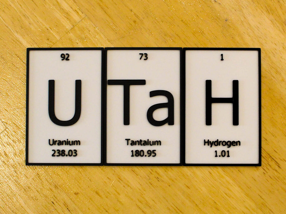 
  
  UTaH | Periodic Table of Elements Wall, Desk or Shelf Sign
  
