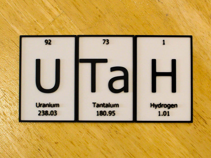 UTaH | Periodic Table of Elements Wall, Desk or Shelf Sign