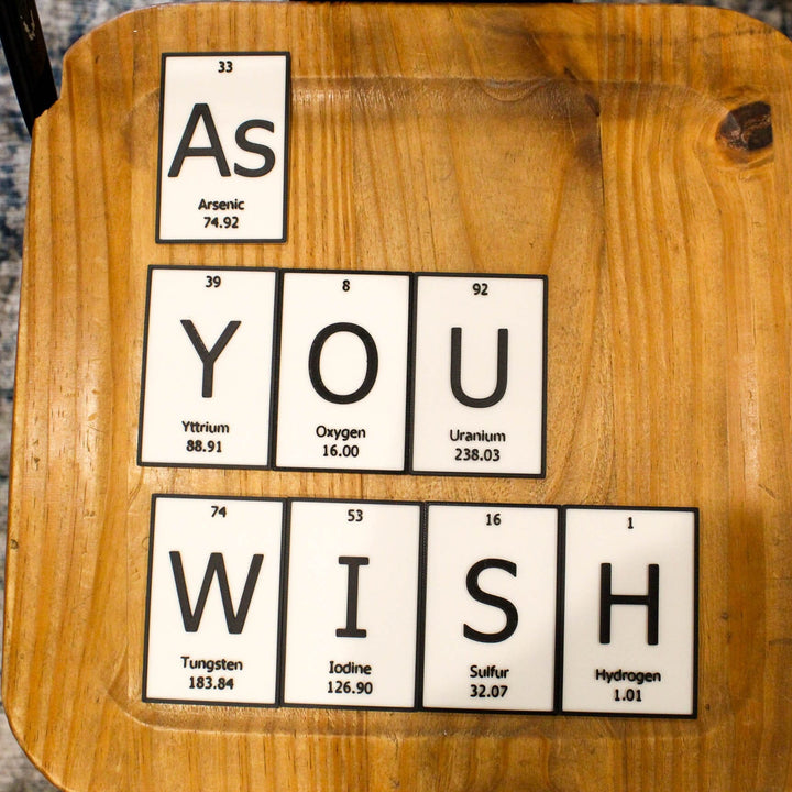 AsYOUWISH | Periodic Table of Elements Wall, Desk or Shelf Sign