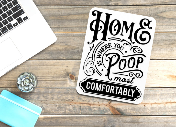 Home Poop Bathroom Sign – Funny Humor Wall Decor for Home and Office