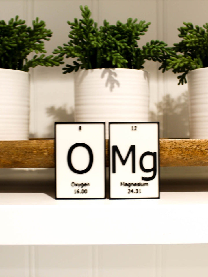 Omg | Periodic Table of Elements Wall, Desk or Shelf Sign