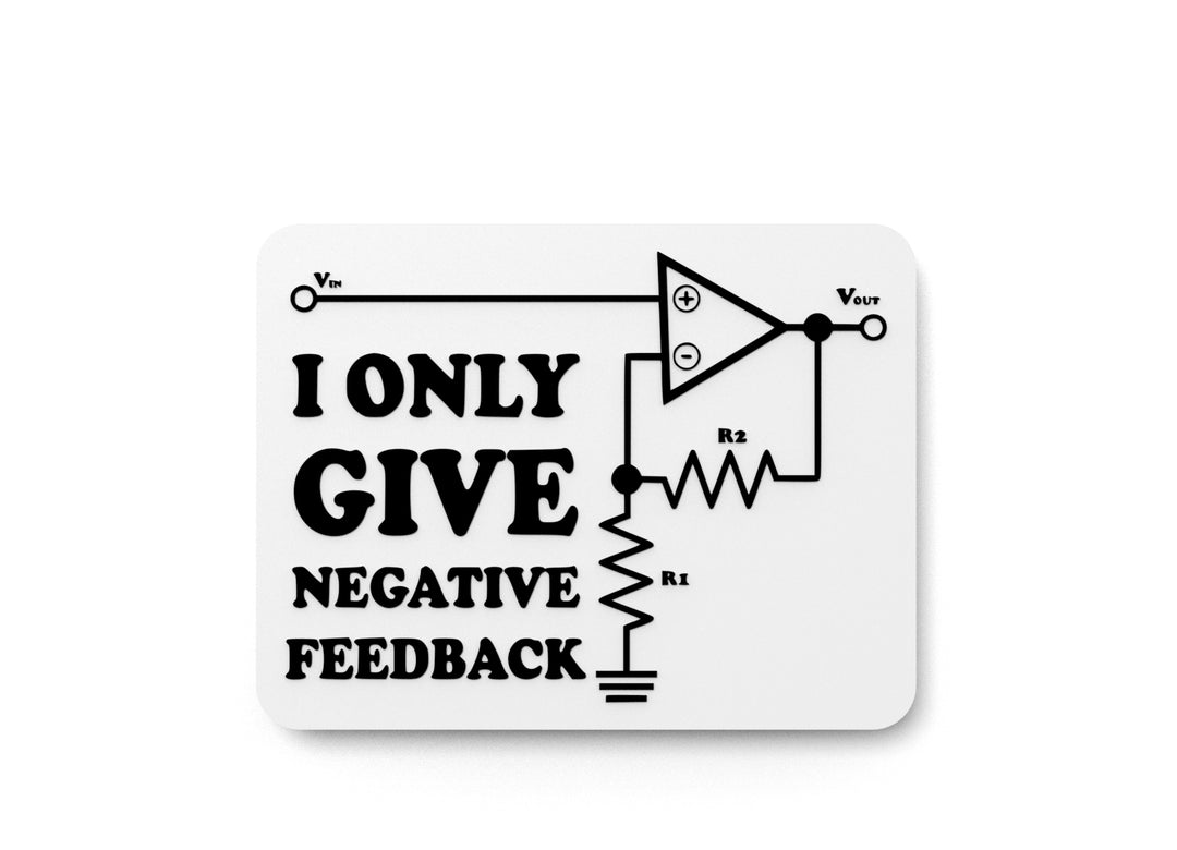 
  
  I Only Give Negative Feedback | Funny Sign for Home or Office
  
