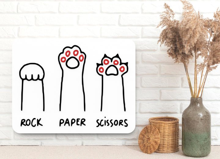 Rock Paper Scissors | Funny Sign for Game Rooms, Kids' Rooms, or Office Decor