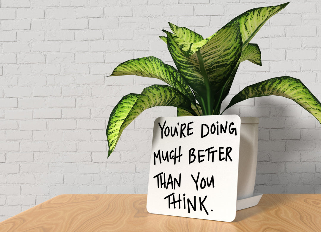 You're Doing Much Better Than You Thick | Funny Sign for Home or Office