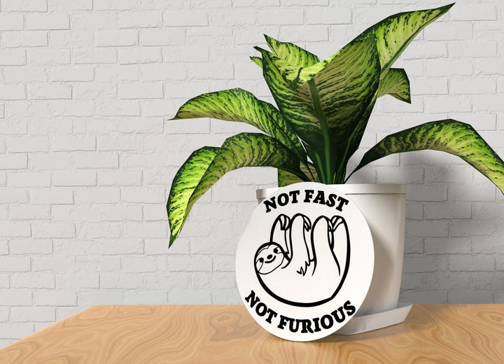 Not Fast Not Furious | Funny sign For Home or Office