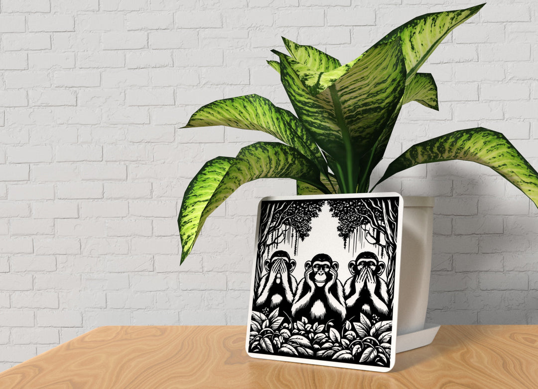 Three Monkey | Funny sign For Home or Office