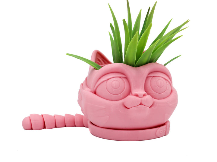 Whimsical Cat Planter Pot for Indoor Plants and Succulents | 2 Parts