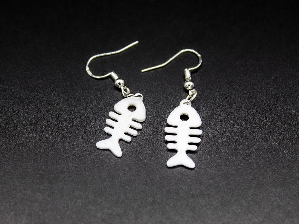 
  
  Fish Skeleton Earrings 3D – Unique Statement Jewelry
  
