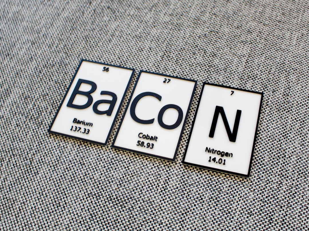 BaCoN | Periodic Table of Elements Wall, Desk or Shelf Sign