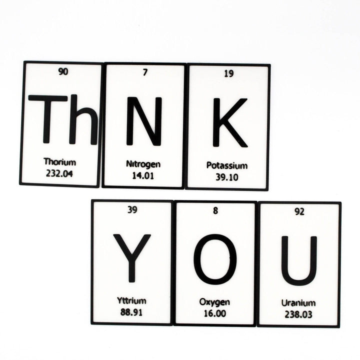 ThNKYOU | Periodic Table of Elements Wall, Desk or Shelf Sign
