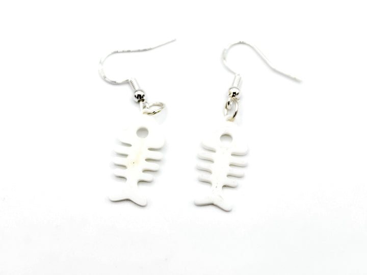 Fish Skeleton Earrings 3D – Unique Statement Jewelry