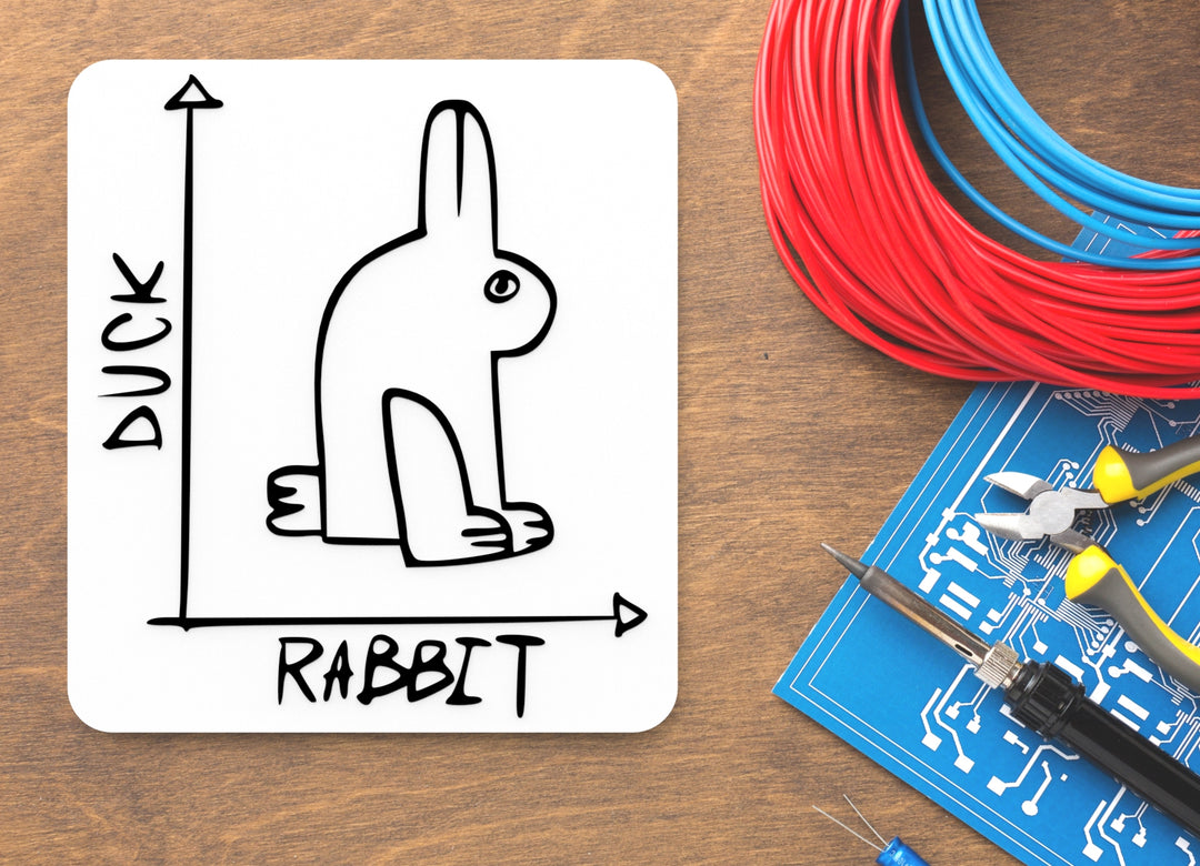 Duck Rabbit | Funny sign For Home or Office