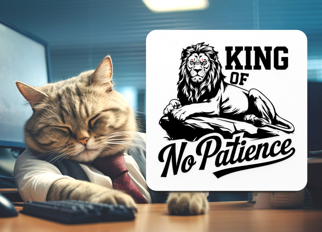 King Of No Patience | Funny sign For Home or Office