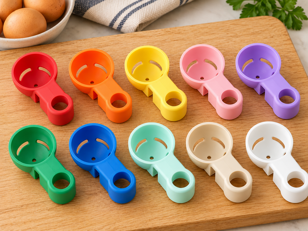 Clip-On Egg Separator for Mixing Bowls