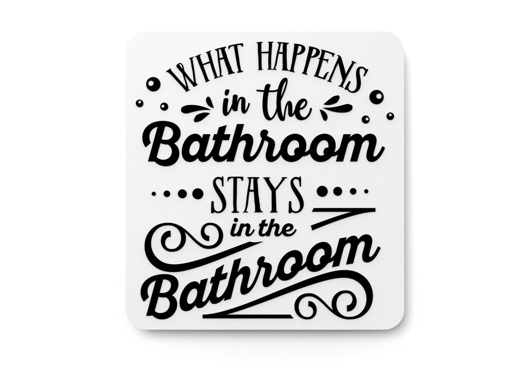 
  
  It Happens in the Bathroom Sign – Funny Humor Wall Decor for Home and Office
  
