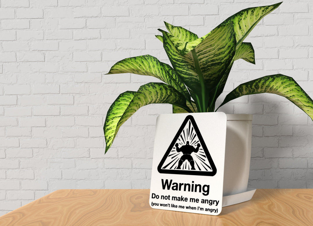 Warning Do Not Make Me Angry You Won't Like Me | Funny Sign for Home or Office