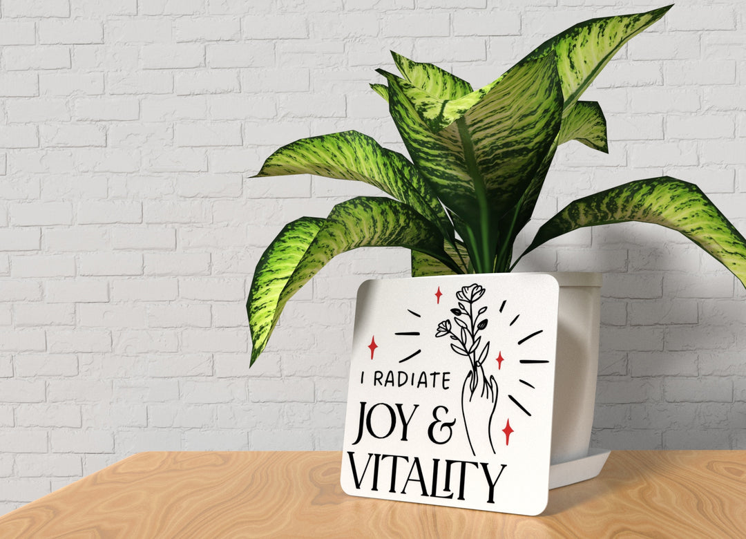 I Radiate Joy & Vitality | Funny Sign for Home or Office