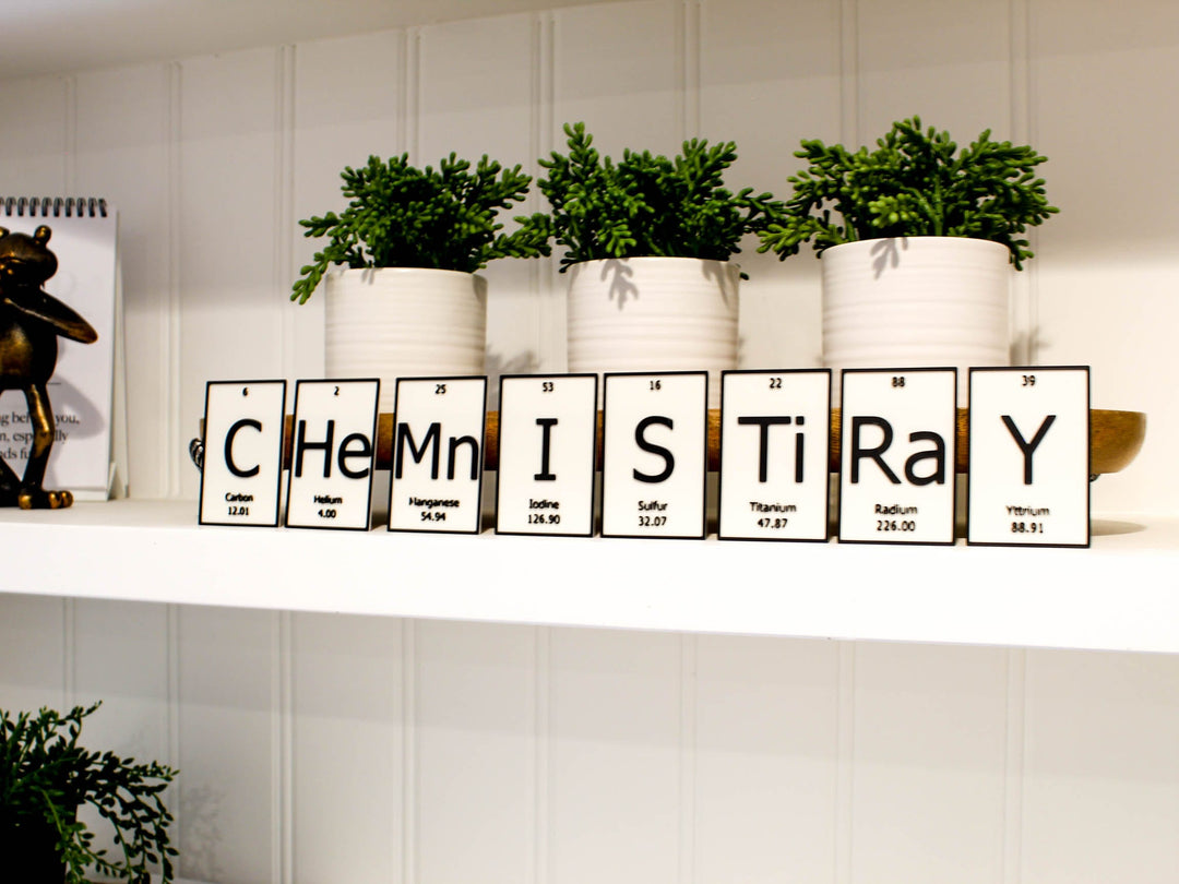 
  
  CHeMnISTiRaY | Periodic Table of Elements Wall, Desk or Shelf Sign
  
