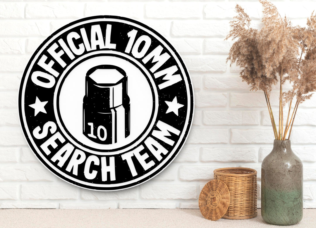 Official 10mm Search Team | Funny Sign for Home or Office