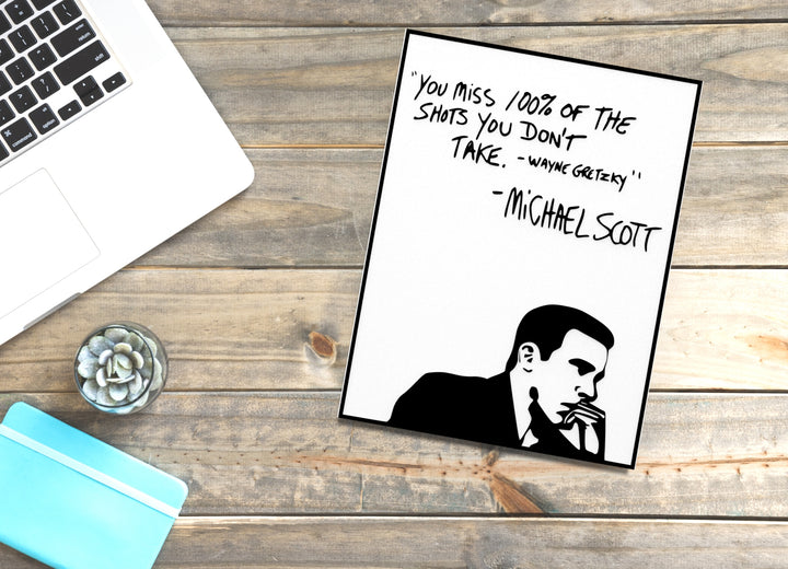 You Miss 100% Of The Shots You Don't Take | Funny Sign for Home or Office