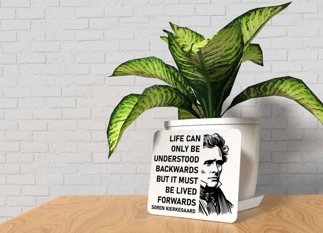 Life Can Be Only Be Understood Backwards | Funny Sign for Home or Office