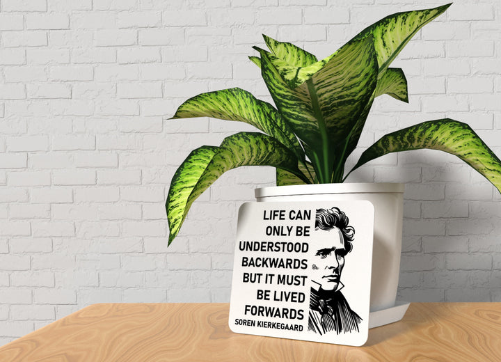 Life Can Be Only Be Understood Backwards | Funny Sign for Home or Office