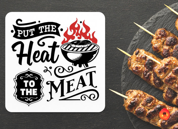 Put Some Heat on It BBQ Sign – Funny Humor Wall Decor for Home and Office