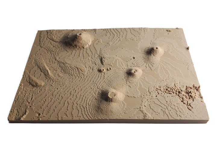 Mars 3D Topography Map of the Largest Volcanic Region on Mars - Tharsis