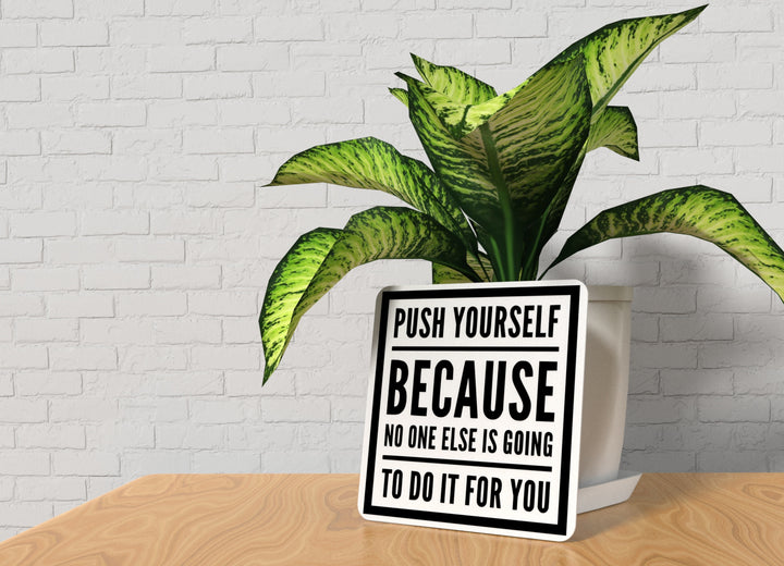 Push Yourself Because No One Else Is Going | Funny sign For Home or Office