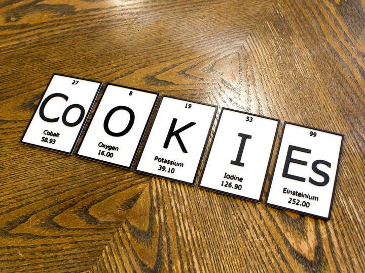 CoOKIEs | Periodic Table of Elements Wall, Desk or Shelf Sign