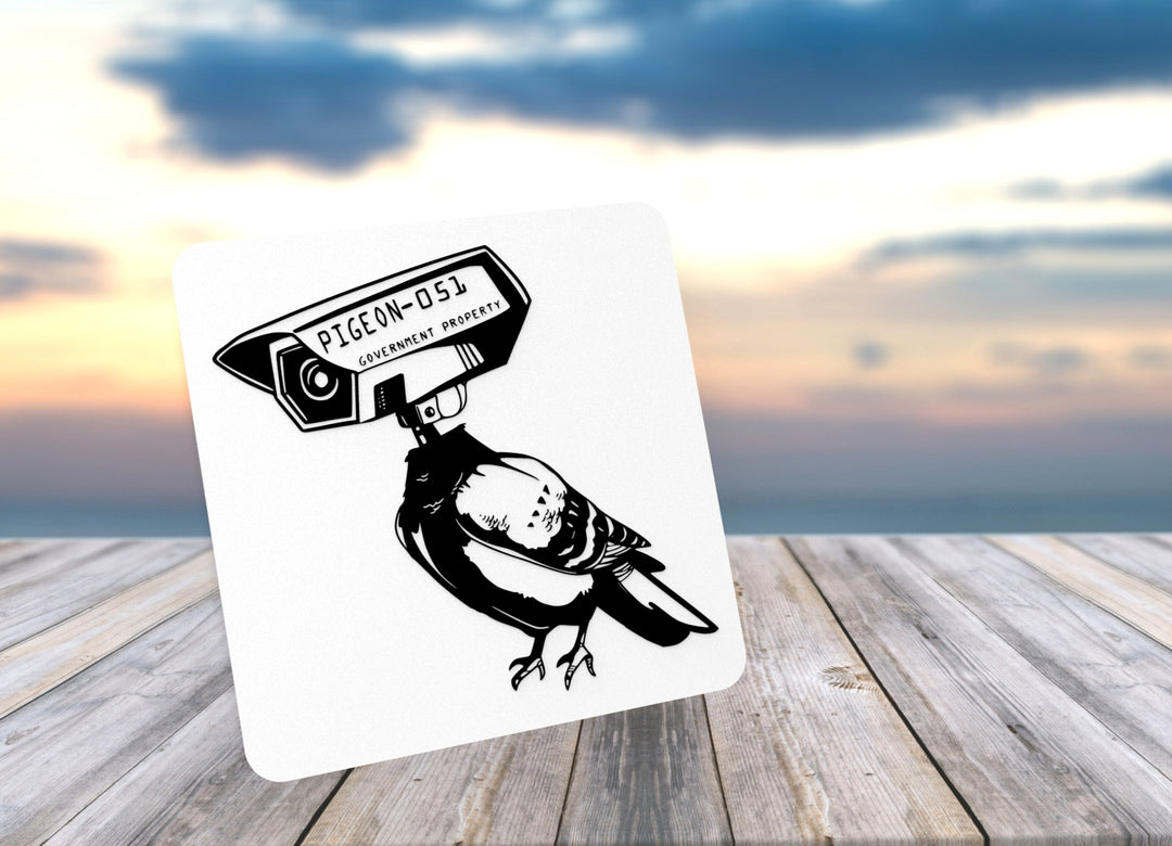 Pigeon Government Property | Funny sign For Home or Office