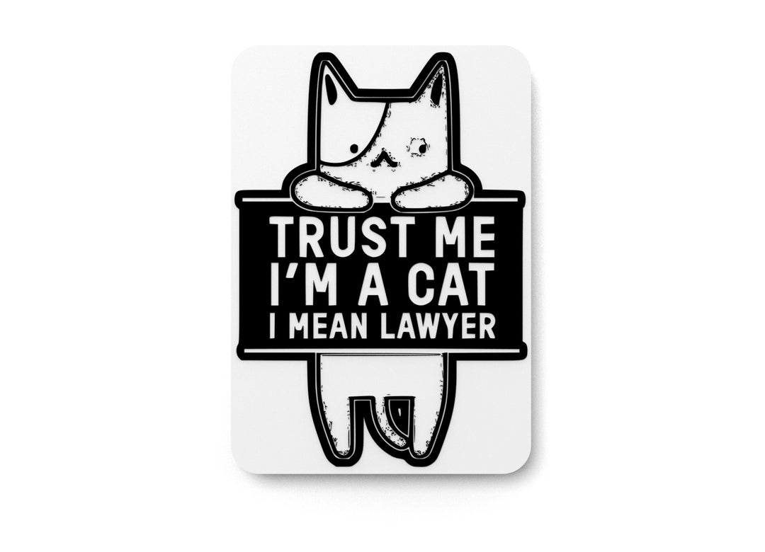 
  
  Trust Me I'm A Cat I Mean Lawyer | Funny sign For Home or Office
  
