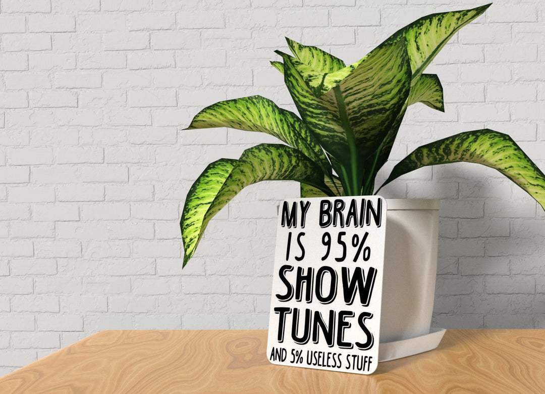My Brain Is 95% Slow Tunes And 5% Useless Stuff | Funny sign For Home or Office