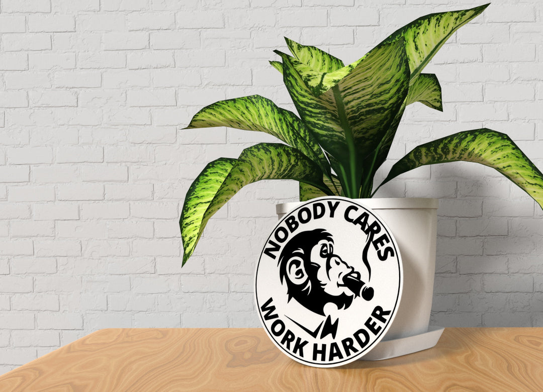 Nobody Cares Work Harder | Funny Sign for Home or Office