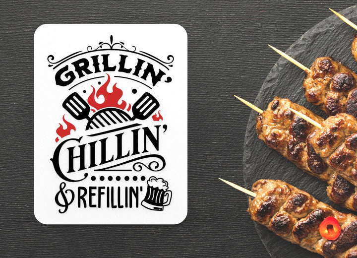 Grillin Chillin Sign – Relaxed BBQ Wall Decor