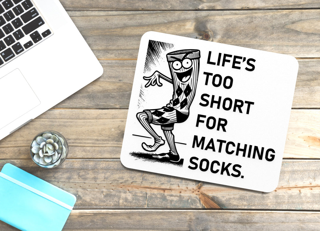 Life's Too Short For Matching Socks | Funny Sign for Home or Office