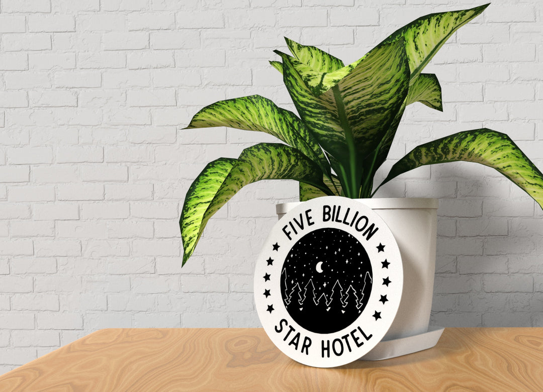 Five Billion Star Hotel | Funny sign For Home or Office
