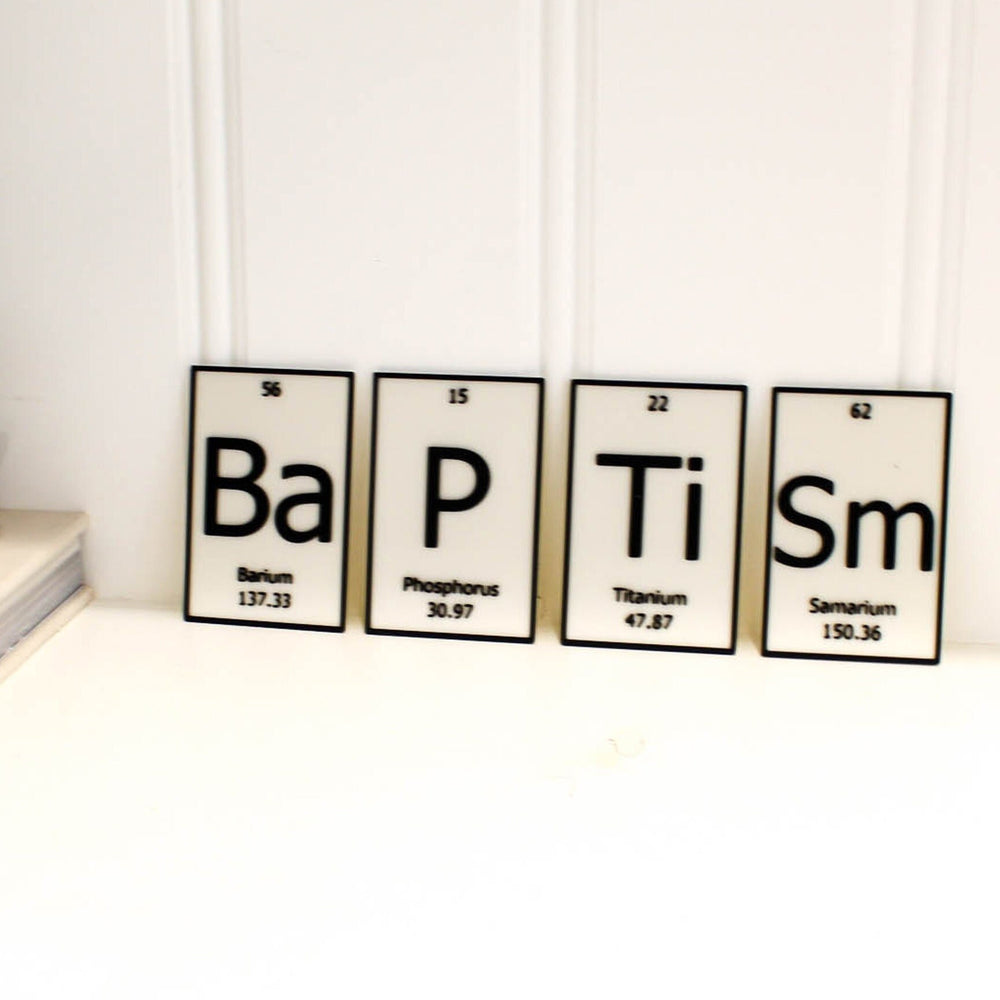 
  
  BaPTiSm | Periodic Table of Elements Wall, Desk or Shelf Sign
  
