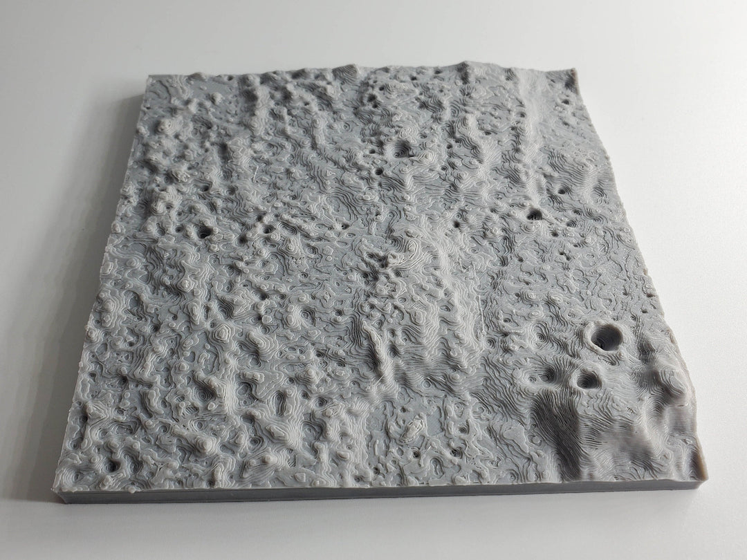 APOLLO 14 moon landing site - Accurate 3D Topographical map of Fra Mauro
