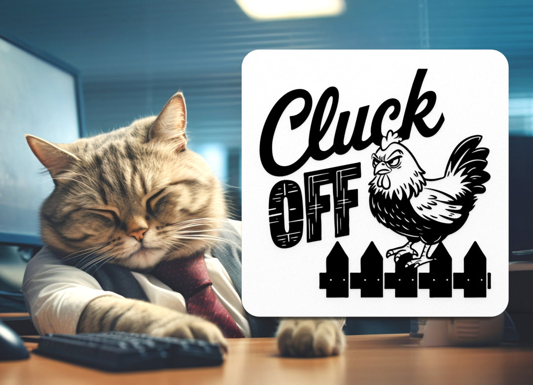Cluck Off | Funny sign For Home or Office