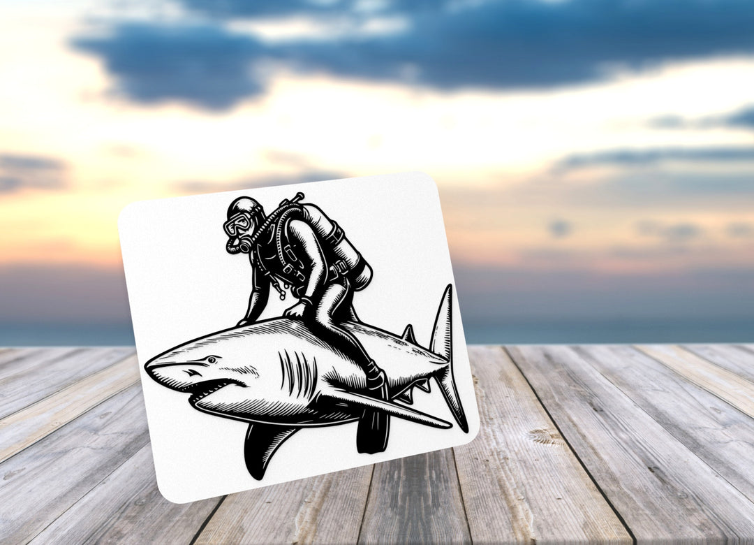 Shark Diver | Funny sign For Home or Office