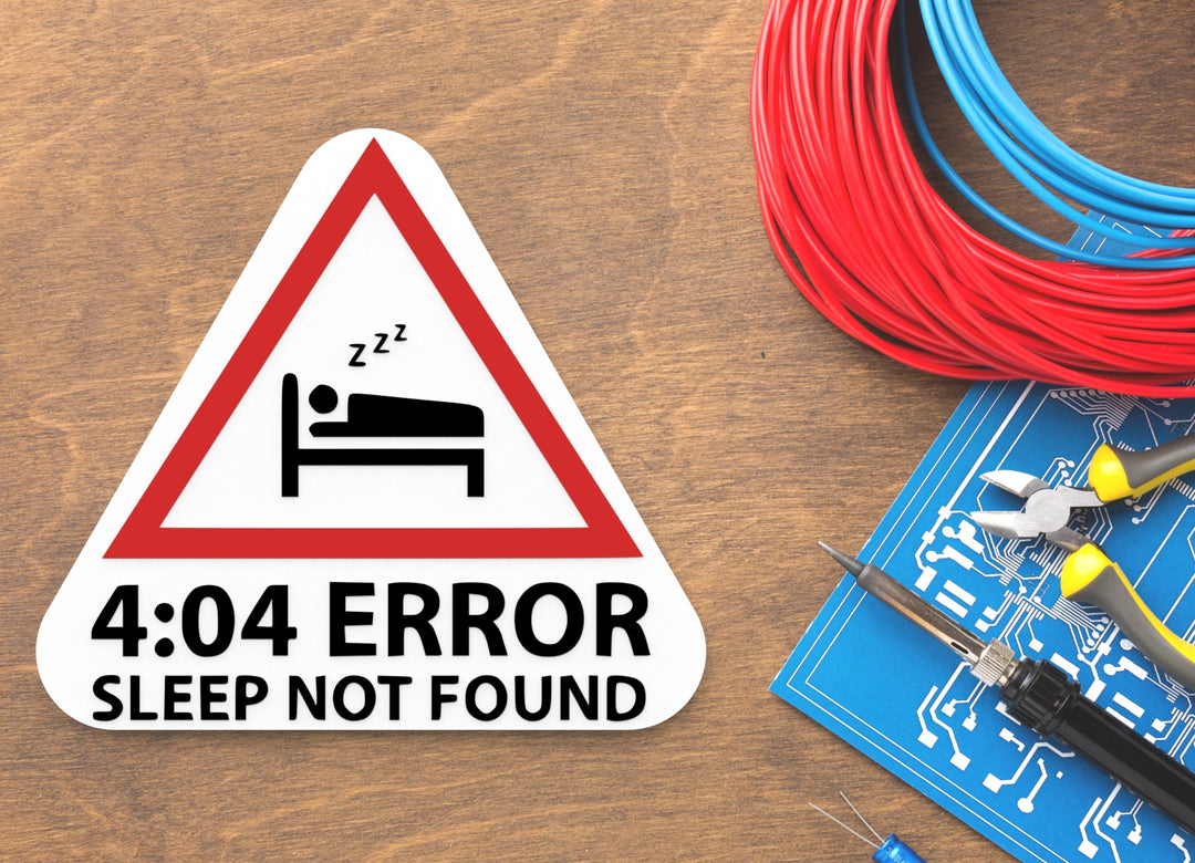 4.04 Error Sleep Not Found | Funny sign For Home or Office