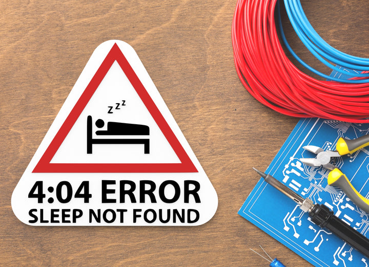 4.04 Error Sleep Not Found | Funny sign For Home or Office