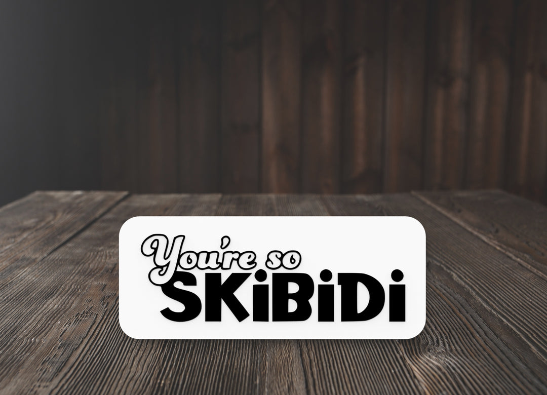 You're So Skibidi | Funny Sign for Home or Office