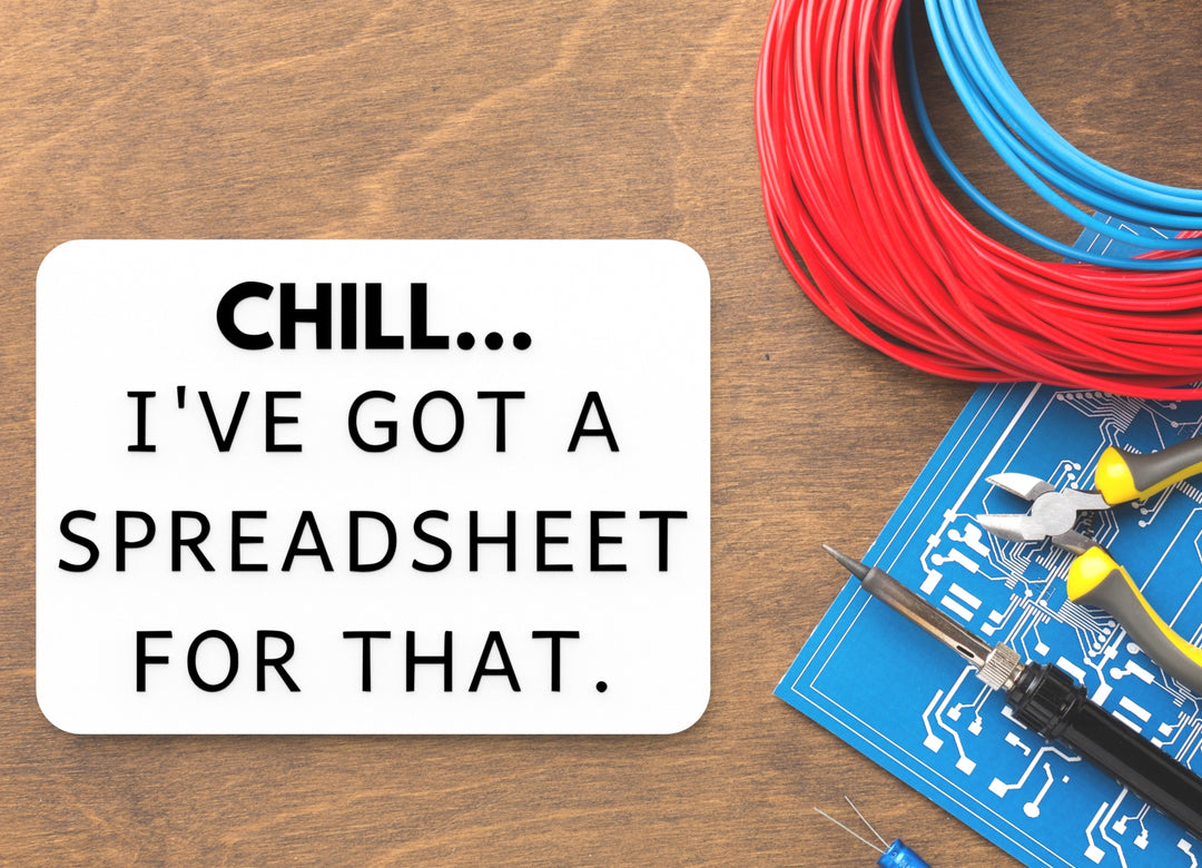Chill I've Got A Spreadsheet For That | Funny Sign for Home or Office