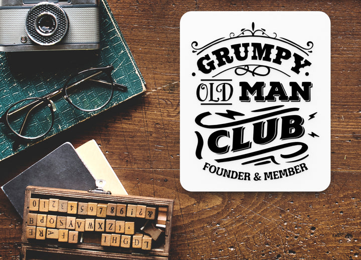 Bold 3D Printed Grumpy Old Men Sign Wall Art – Durable PLA Sign for Gym, Office,