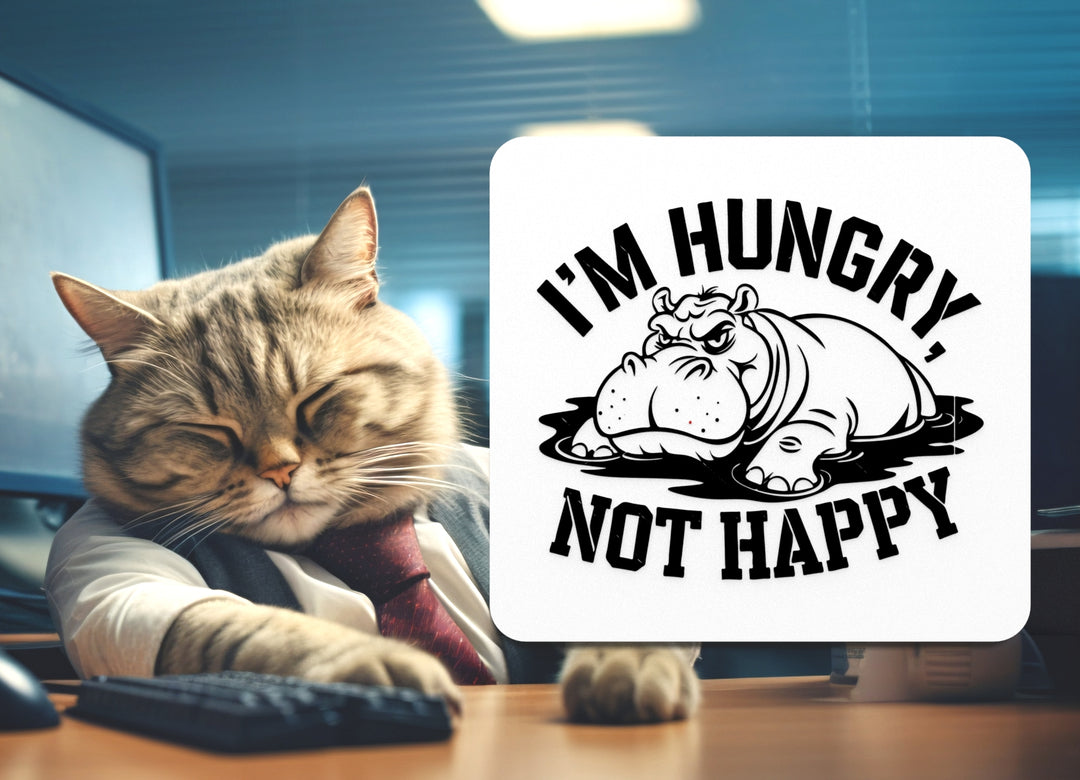 I'm Hungry Not Happy | Funny sign For Home or Office